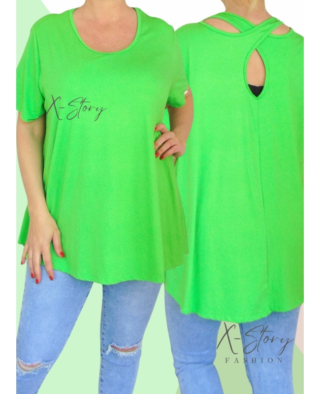 Hátán pántos , laza fazonú felső (kivi)