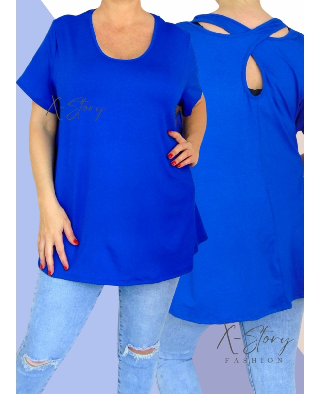 Hátán pántos , laza fazonú felső (királykék)