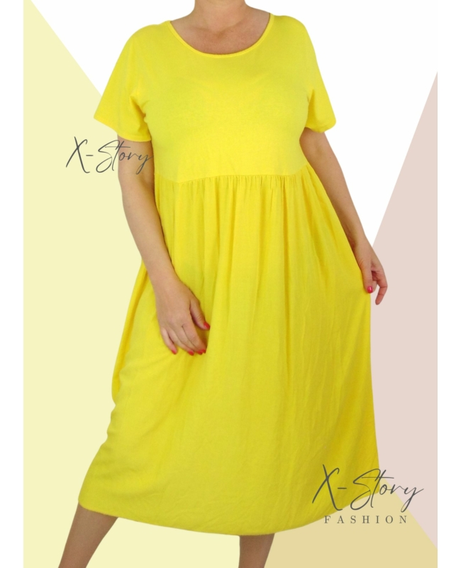 Nagyméretű hosszú ruha (sárga)