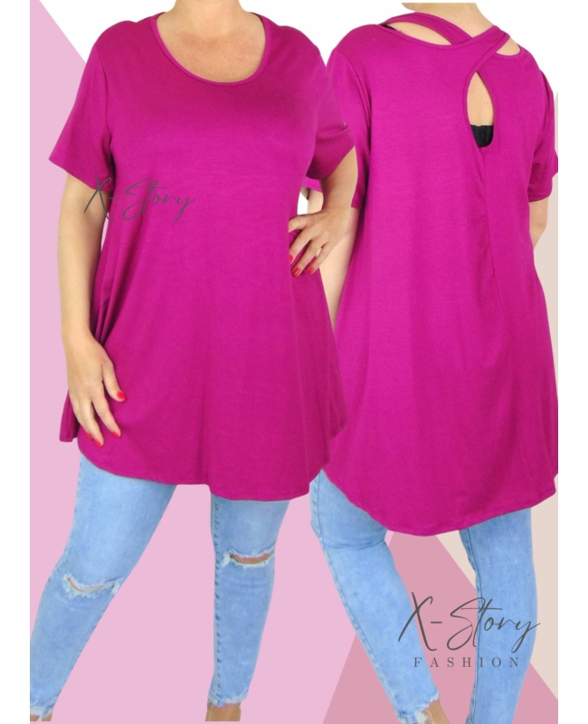 Hátán pántos , "A" vonalú tunika (lila)