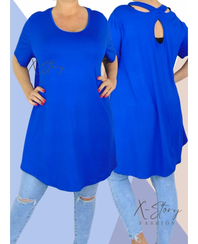 Hátán pántos , "A" vonalú tunika (királykék)