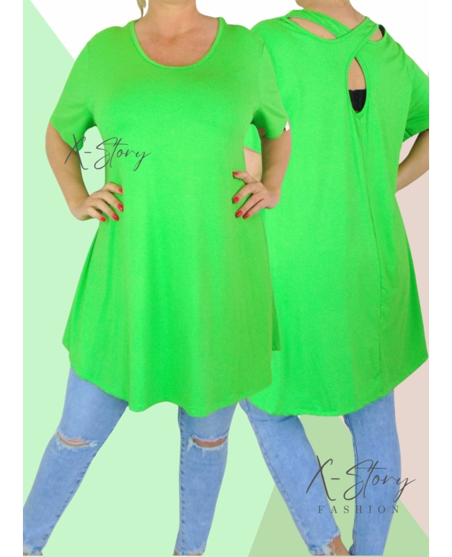 Hátán pántos , "A" vonalú tunika (kivi)