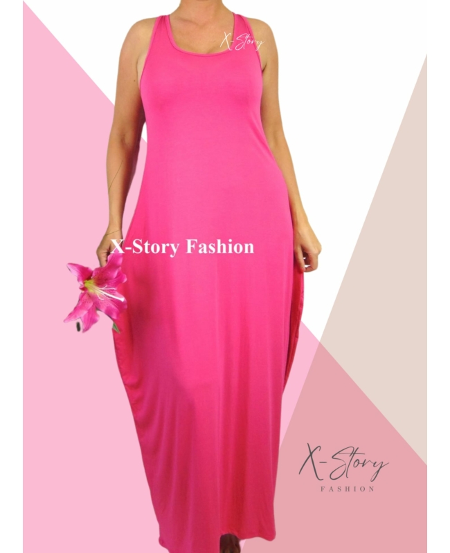 Hagymafazonú maxi ruha (pink)