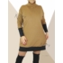 Kép 2/3 - Polár anyagú,  ujján szűkített pulcsitunika (világosbarna)