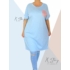 Kép 2/2 - Köves díszzsebes pólótunika (világoskék)