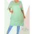 Kép 1/3 - Köves díszzsebes pólótunika (menta)