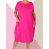 Kép 3/3 - Pamut, zsebes, hagymafazonú tunika/ruha (pink)