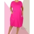Kép 1/3 - Pamut, zsebes, hagymafazonú tunika/ruha (pink)