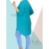 Kép 3/3 - Hidegselyem anyagú ingruha (sötéttürkiz)