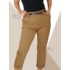 Kép 2/2 - Gumisderekú sztreccsnadrág, övvel (világosbarna)