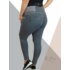 Kép 3/3 - Farmer anyagú , alakformáló leggings (sötétszürke)
