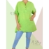 Kép 1/3 - Pamutgéz anyagú, bő fazonú tunika (kivi)