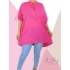 Kép 2/3 - Pamutgéz anyagú, bő fazonú tunika(pink)