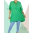 Kép 2/3 - Pamutgéz anyagú, bő fazonú tunika(fűzöld)
