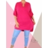 Kép 2/2 - "V" dekoltált, laza fazonú ingtunika (pink)
