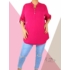 Kép 1/2 - Mellnél gombos, laza fazonú blúz (pink)