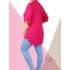 Kép 2/2 - Mellnél gombos, laza fazonú blúz (pink)