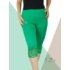 Kép 1/2 - Csipkés aljú, plus size méretű  leggings (fűzöld)