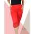 Kép 1/2 - Csipkés aljú, plus size méretű  leggings (piros)