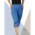 Kép 1/2 - Csipkés aljú, plus size méretű  leggings (farmerkék)
