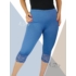 Kép 2/2 - Csipkés aljú, plus size méretű  leggings (farmerkék)