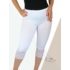 Kép 2/2 - Csipkés aljú, plus size méretű  leggings (fehér)