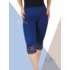 Kép 1/2 - Csipkés aljú, plus size méretű  leggings (sötétkék)