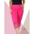 Kép 1/2 - Csipkés aljú, plus size méretű  leggings (pink)