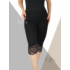 Kép 1/2 - Csipkés aljú, plus size méretű  leggings (fekete)