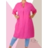 Kép 1/2 - Extra bő fazonú, gézvászon tunika (pink)