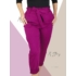 Kép 2/2 - Nagyméretű, masnis derekú sztreccsvászon nadrág (lila)