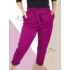 Kép 1/2 - Nagyméretű, masnis derekú sztreccsvászon nadrág (lila)