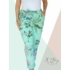 Kép 2/2 - Gumisderekú, virágmintás streccsnadrág (EXTRA NAGYMÉRET)menta