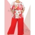 Kép 1/2 - Laza fazonú szett (nadrág+felső)piros