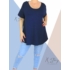 Kép 2/4 - Hátán pántos , laza fazonú felső (sötétkéék)