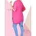 Kép 3/3 - Extra bő fazonú, alul összehúzható pamut tunika (babarózsaszín)