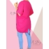 Kép 3/3 - Extra bő fazonú, alul összehúzható pamut tunika (pink)
