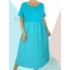 Kép 1/3 - Nagyméretű hosszú ruha (türkiz)