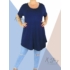 Kép 2/4 - Hátán pántos , "A" vonalú tunika (sötétkék)