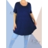 Kép 3/4 - Hátán pántos , "A" vonalú tunika (sötétkék)