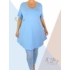 Kép 3/4 - Hátán pántos , "A" vonalú tunika (világoskék)