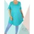 Kép 3/4 - Hátán pántos , "A" vonalú tunika (türkiz)