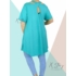 Kép 4/4 - Hátán pántos , "A" vonalú tunika (türkiz)