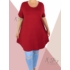 Kép 3/4 - Hátán pántos , "A" vonalú tunika (bordó)