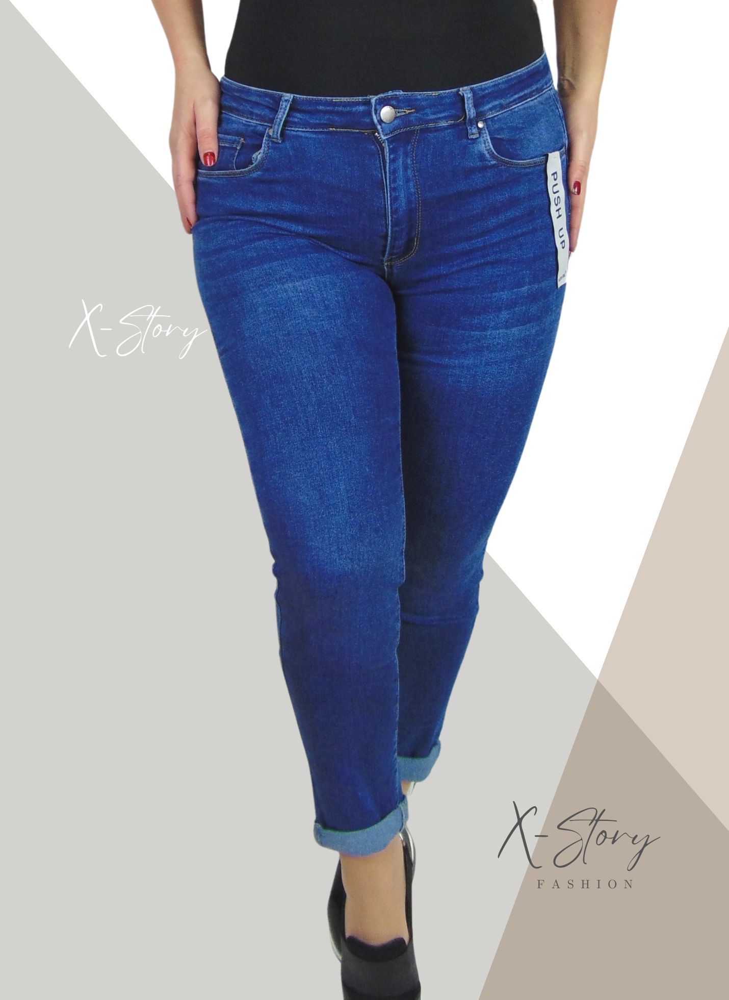 Sztreccs farmernadrág (plus size méretekben)