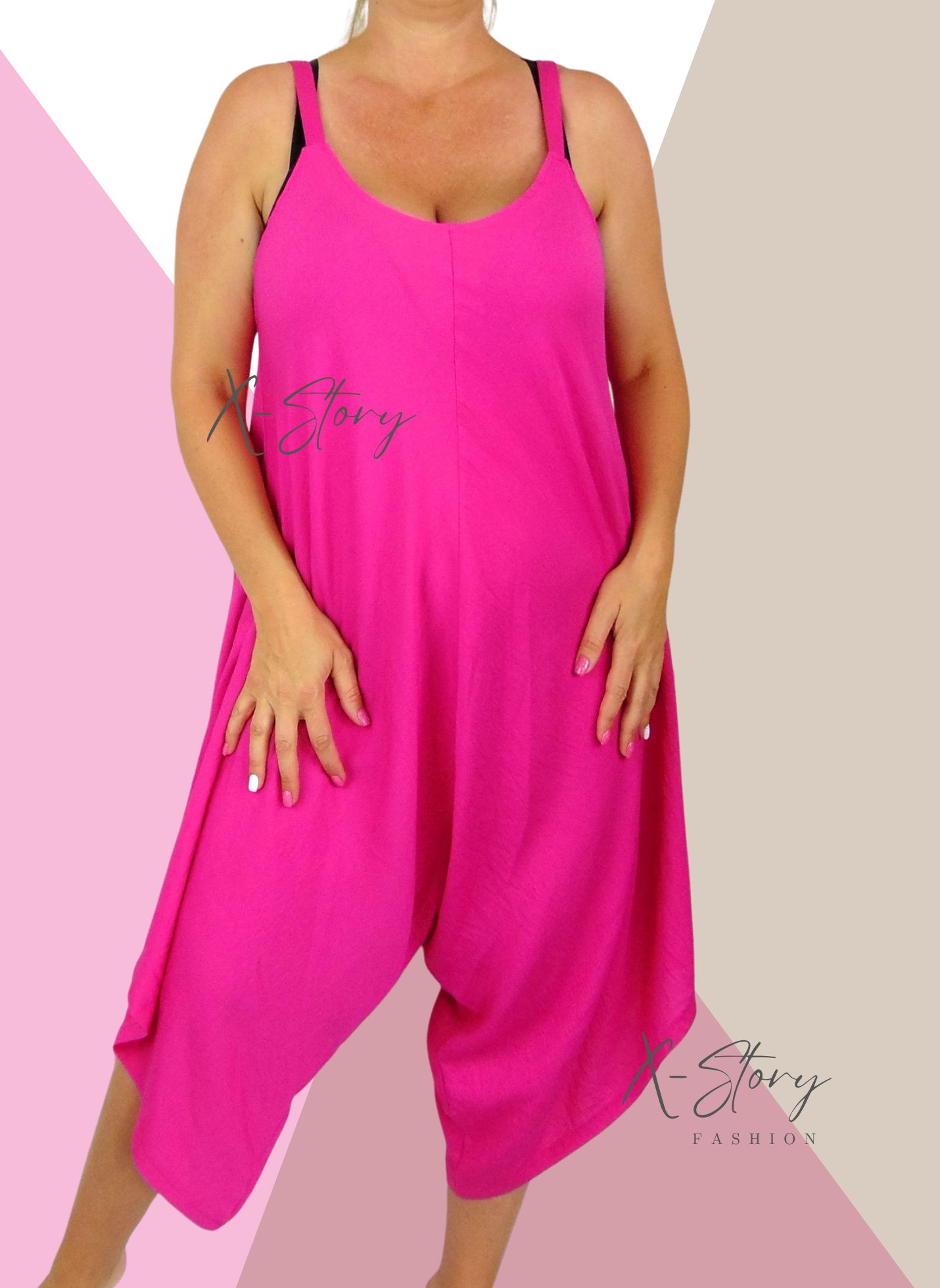 Laza fazonú overál (pink)